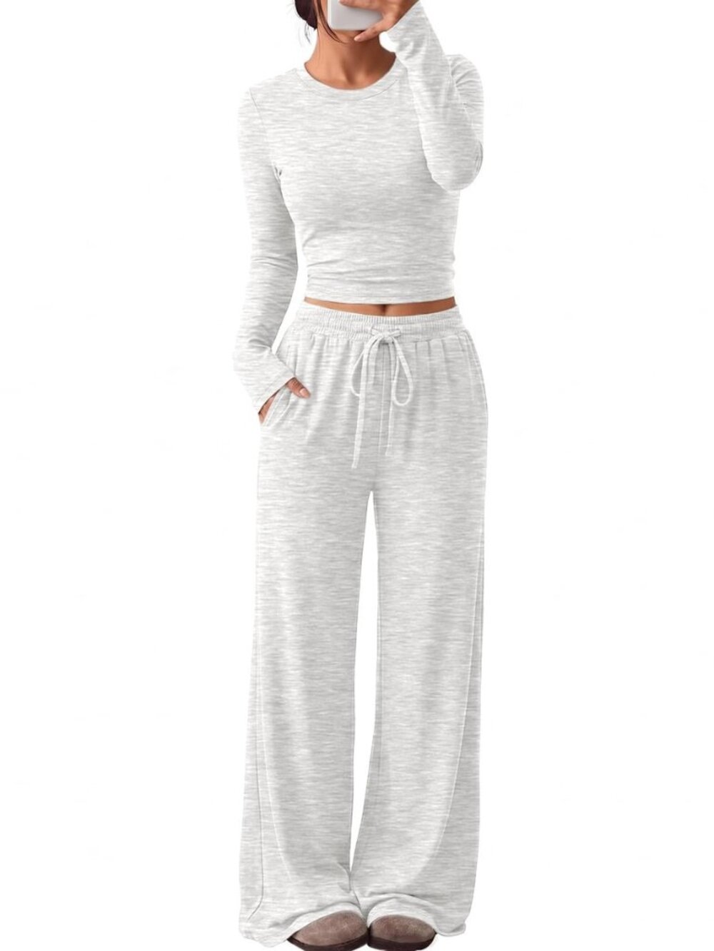 Women's 2 Piece 2026 Fall Fashion Lounge Set with Pockets